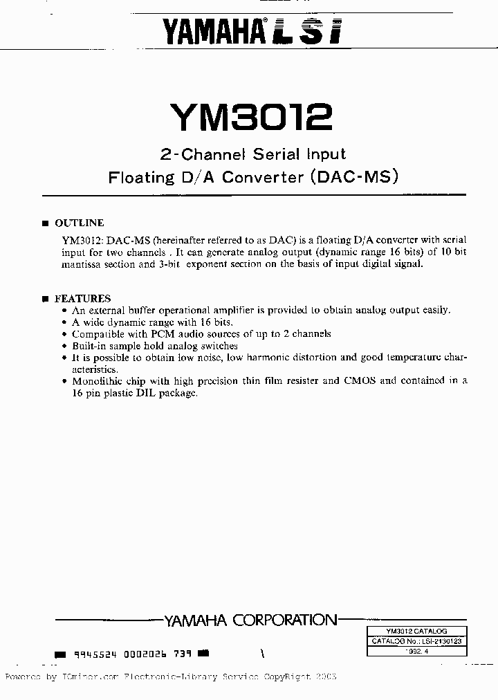 YM3012_1936461.PDF Datasheet