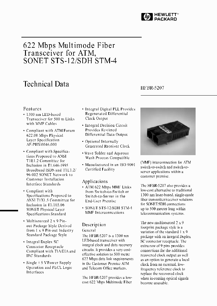 HFBR-5207_1938480.PDF Datasheet