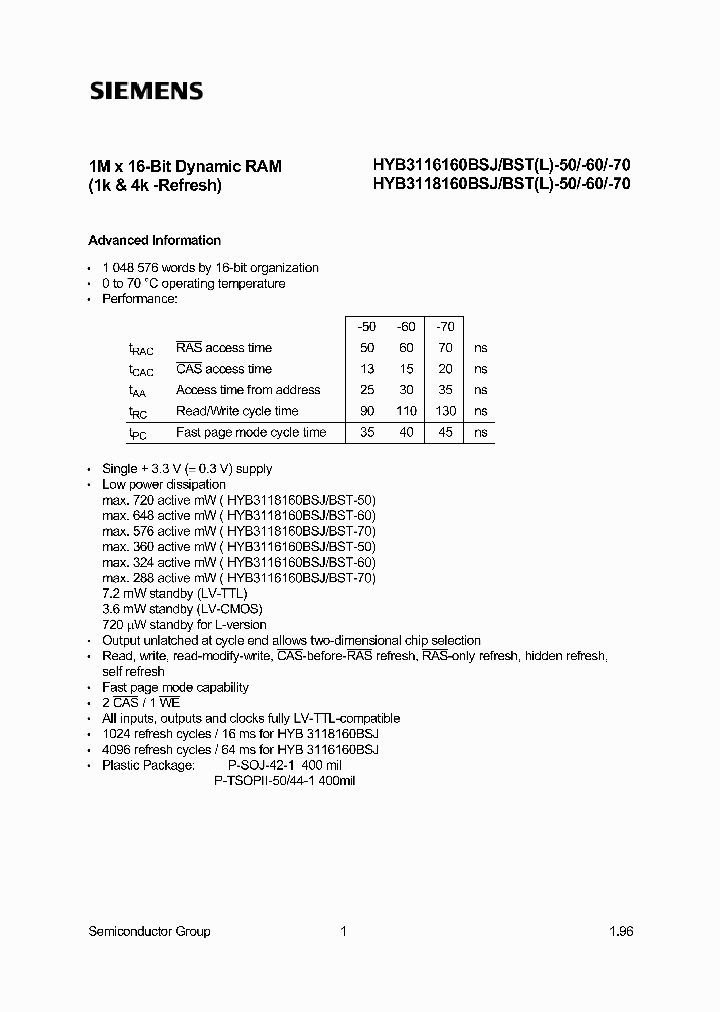 HYB3116160BST-70_1938684.PDF Datasheet