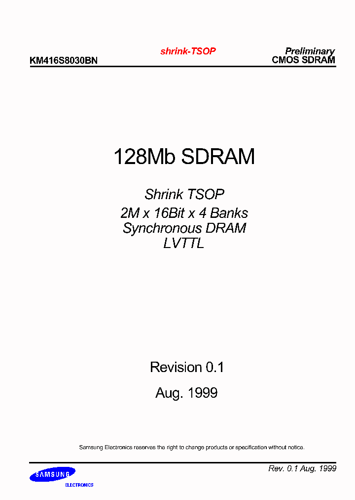 KM416S8030BN-GFH_1942239.PDF Datasheet