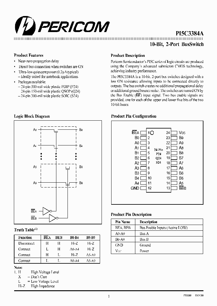 PI5C3384A_1943342.PDF Datasheet