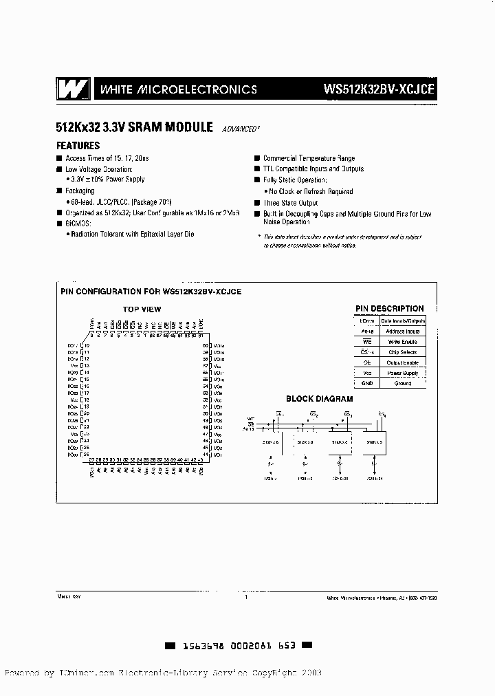 WS512K32BV-17CJCE_1943676.PDF Datasheet