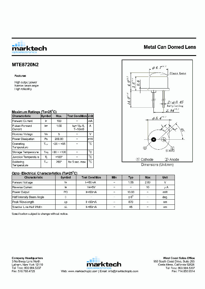 MTE8720N2_1946315.PDF Datasheet
