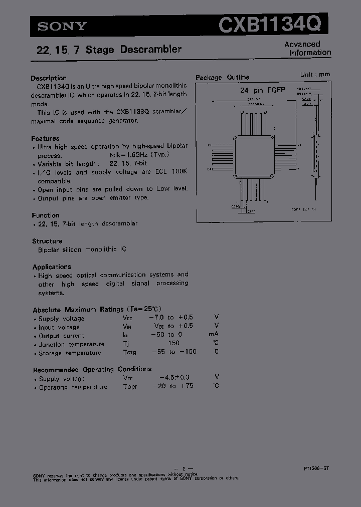 CXB1134Q_1946748.PDF Datasheet