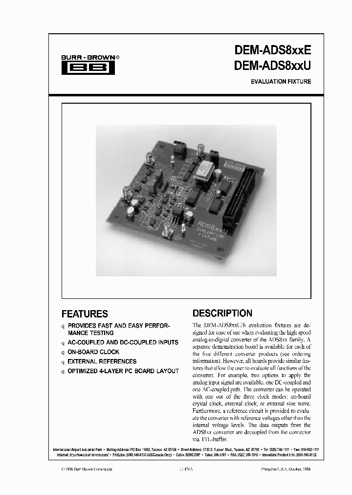 DEM-ADS8XXEDEM-ADS8XXU_1947034.PDF Datasheet