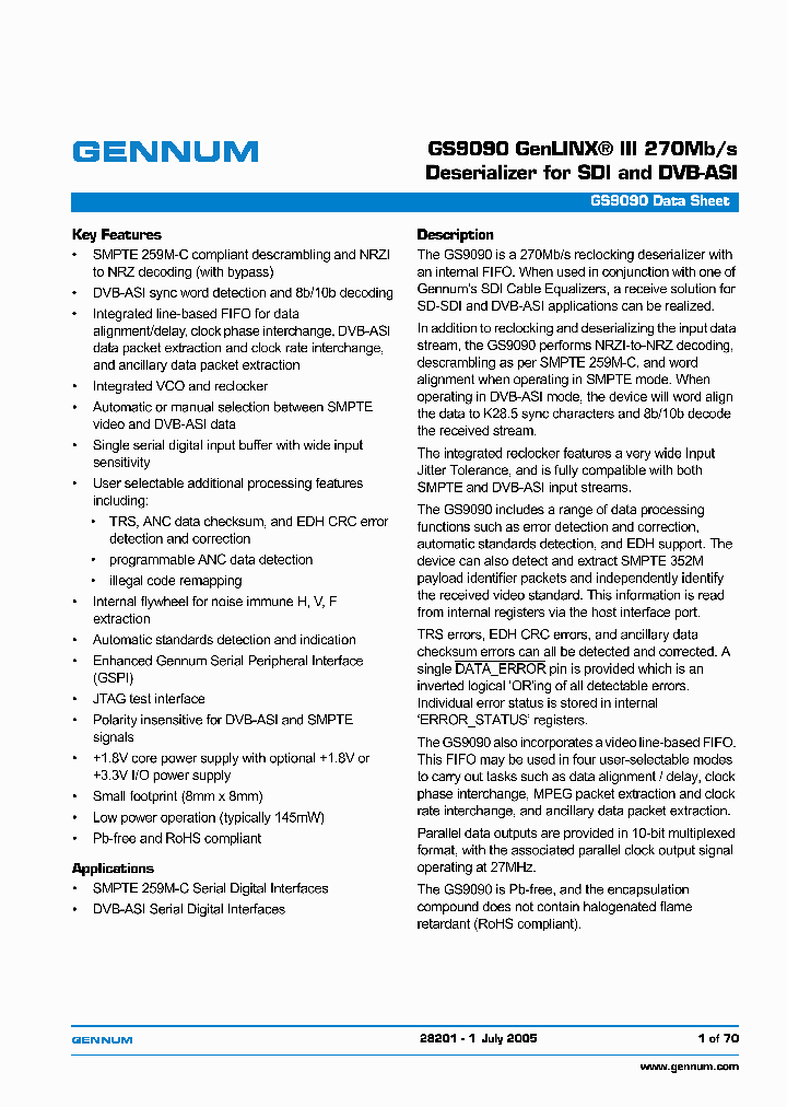 GS9090_1945742.PDF Datasheet