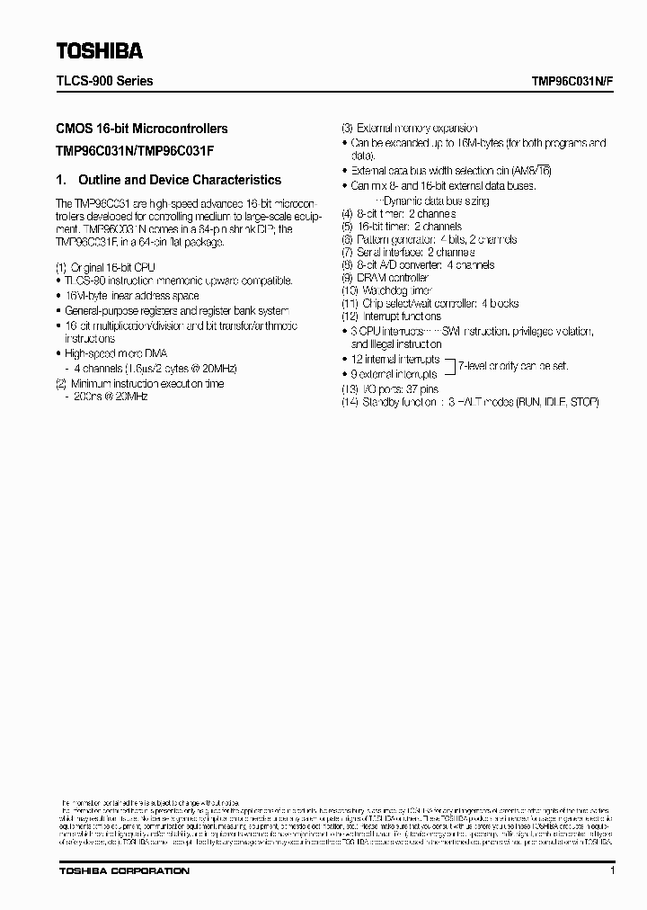 TMP96C031N_1950469.PDF Datasheet