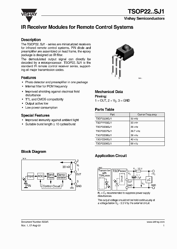 TSOP22SJ1_1960018.PDF Datasheet