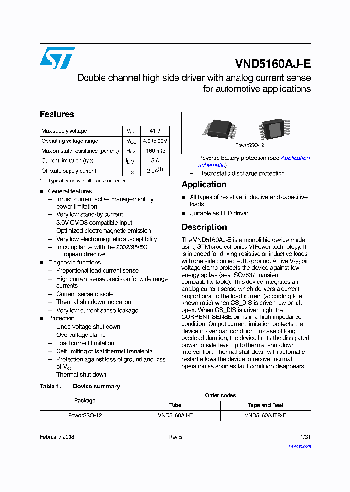 VND5160J-65-E_1961607.PDF Datasheet