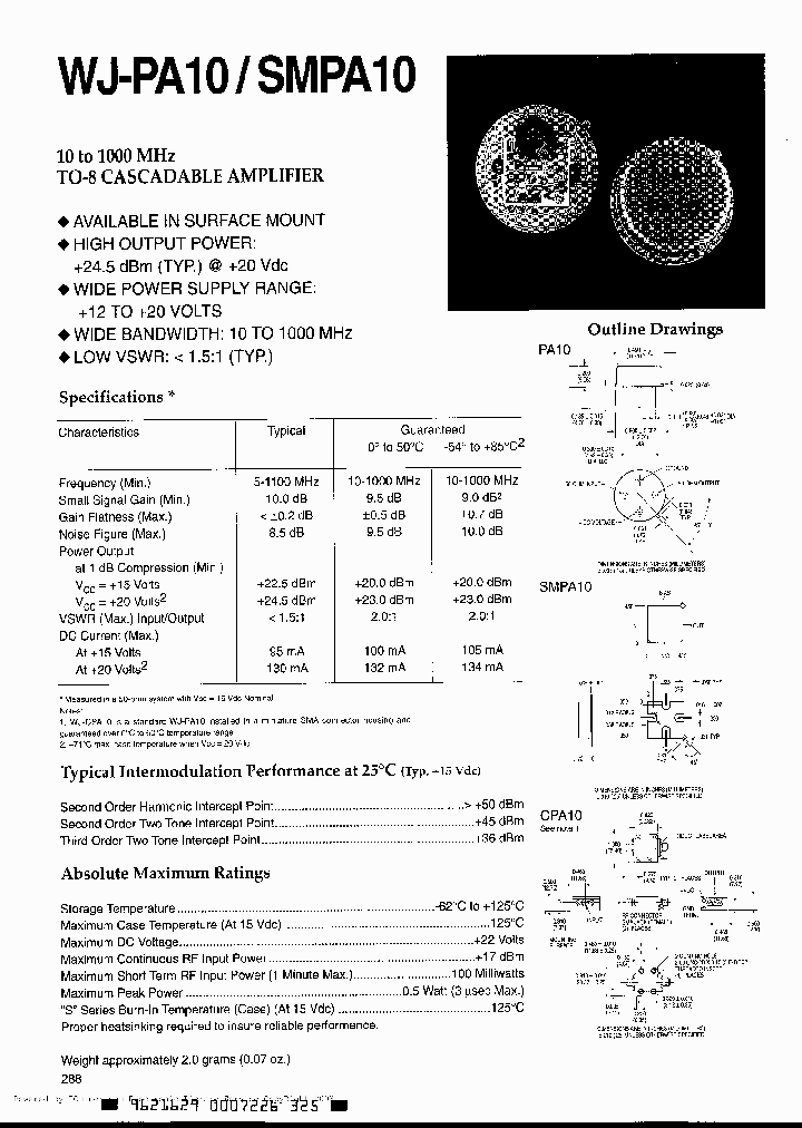 WJ-PA10_1961630.PDF Datasheet
