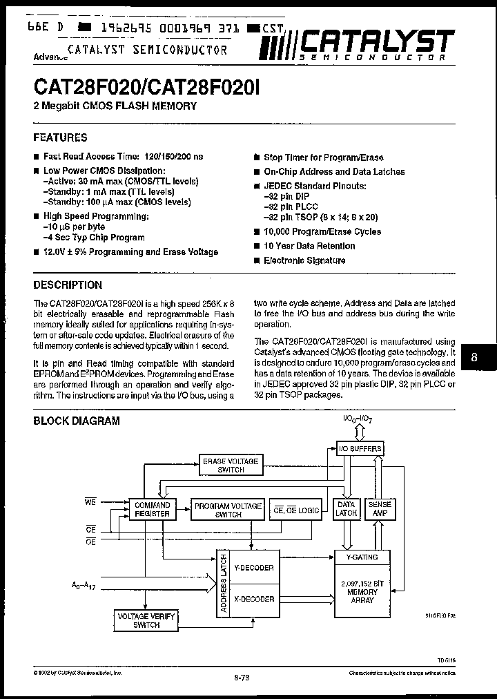 CAT28F020T14RI-20_1963408.PDF Datasheet
