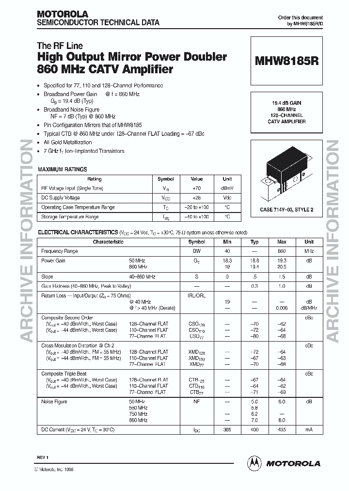 MHW8185RD_1963772.PDF Datasheet