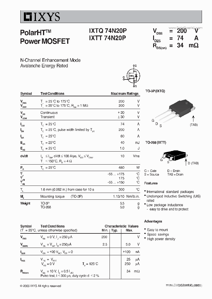 IXTT74N20P_1965397.PDF Datasheet
