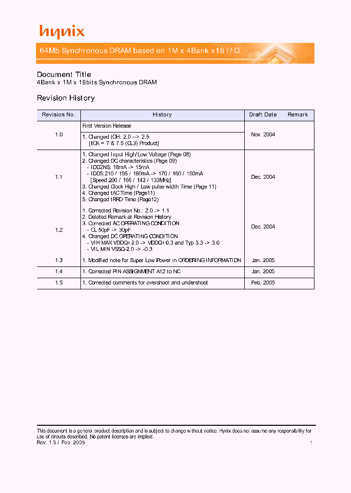 HY57V641620ET-7_1967621.PDF Datasheet