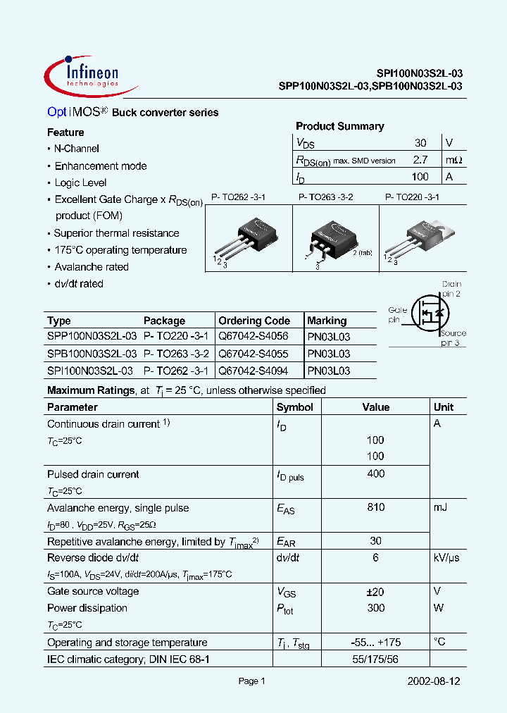 SPI100N03S2L-03_1970100.PDF Datasheet