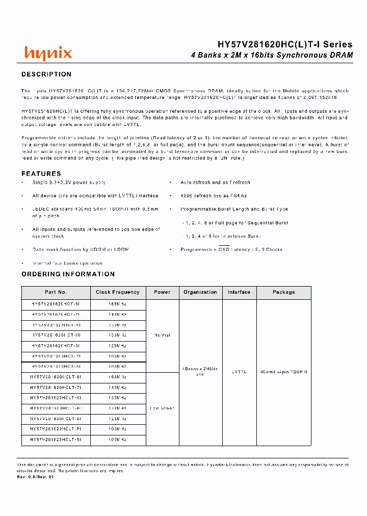 HY57V281620HCT-KI_1973008.PDF Datasheet