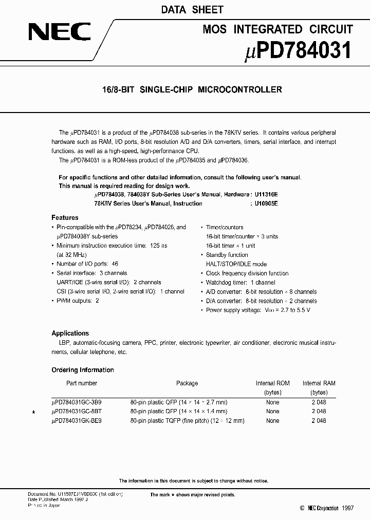 UPD784031GK-BE9_1981509.PDF Datasheet