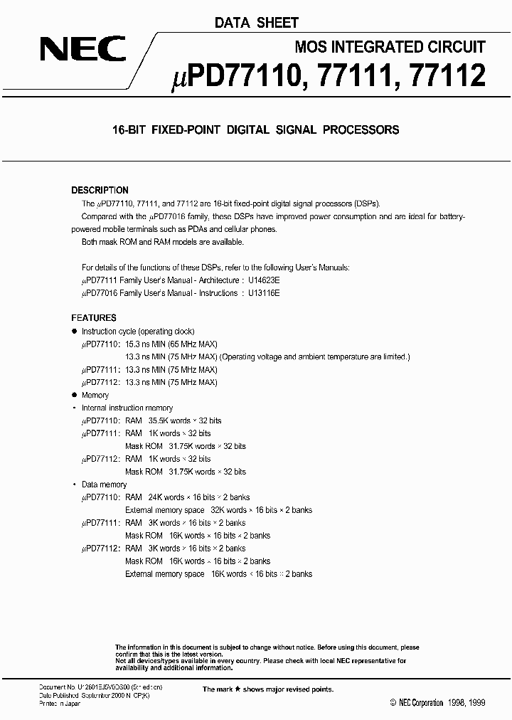 UPD77111GK-XXX-9EU_1981649.PDF Datasheet