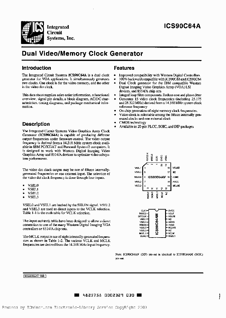 ICS90C64M_1982663.PDF Datasheet