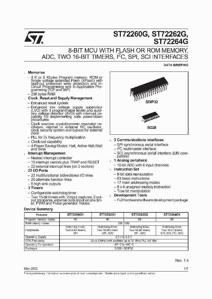 ST72260G1_1983419.PDF Datasheet