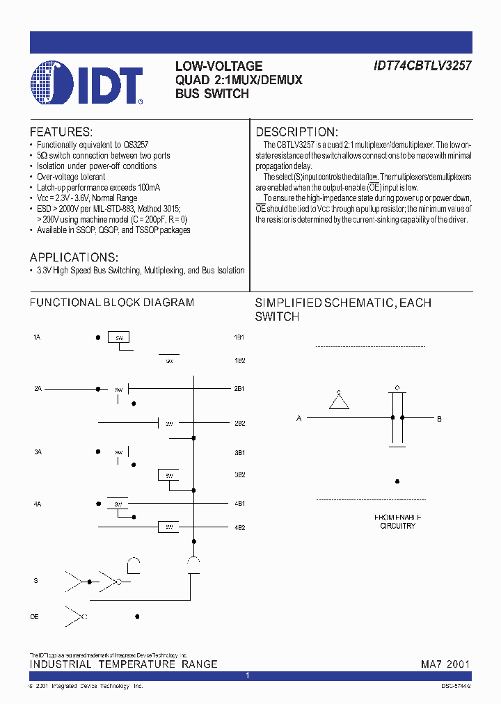 IDT74CBTLV3257PG_1985767.PDF Datasheet