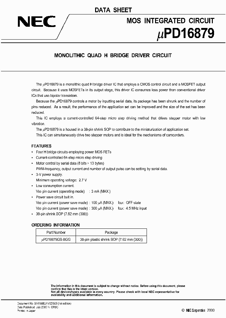 UPD16879GS-BGG_1986467.PDF Datasheet