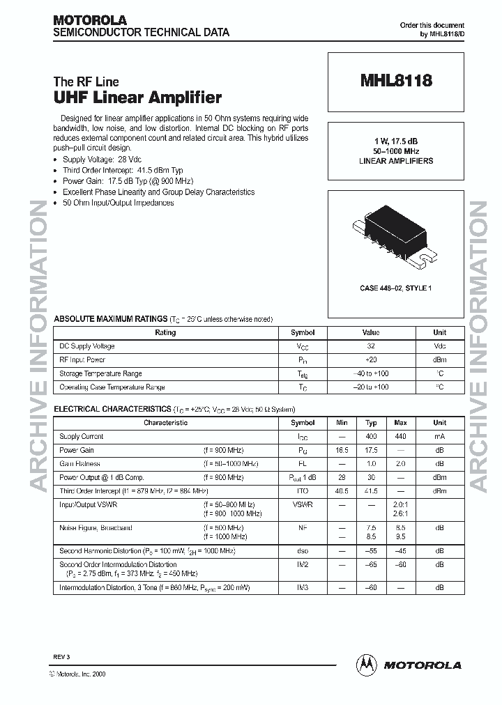 MHL8118D_1987404.PDF Datasheet