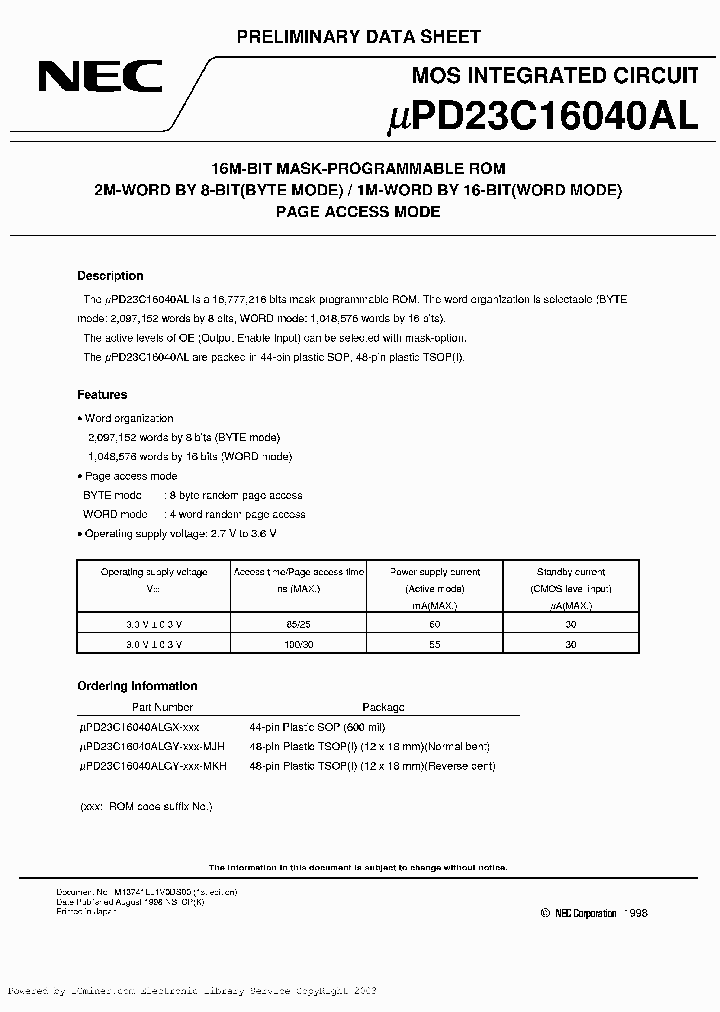 UPD23C16040ALGX-XXX_1988743.PDF Datasheet