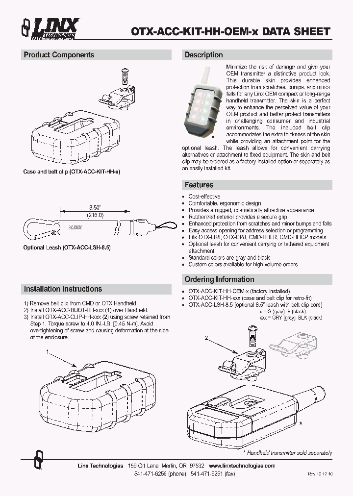 OTX-ACC-KIT-HH-GRY_1989233.PDF Datasheet