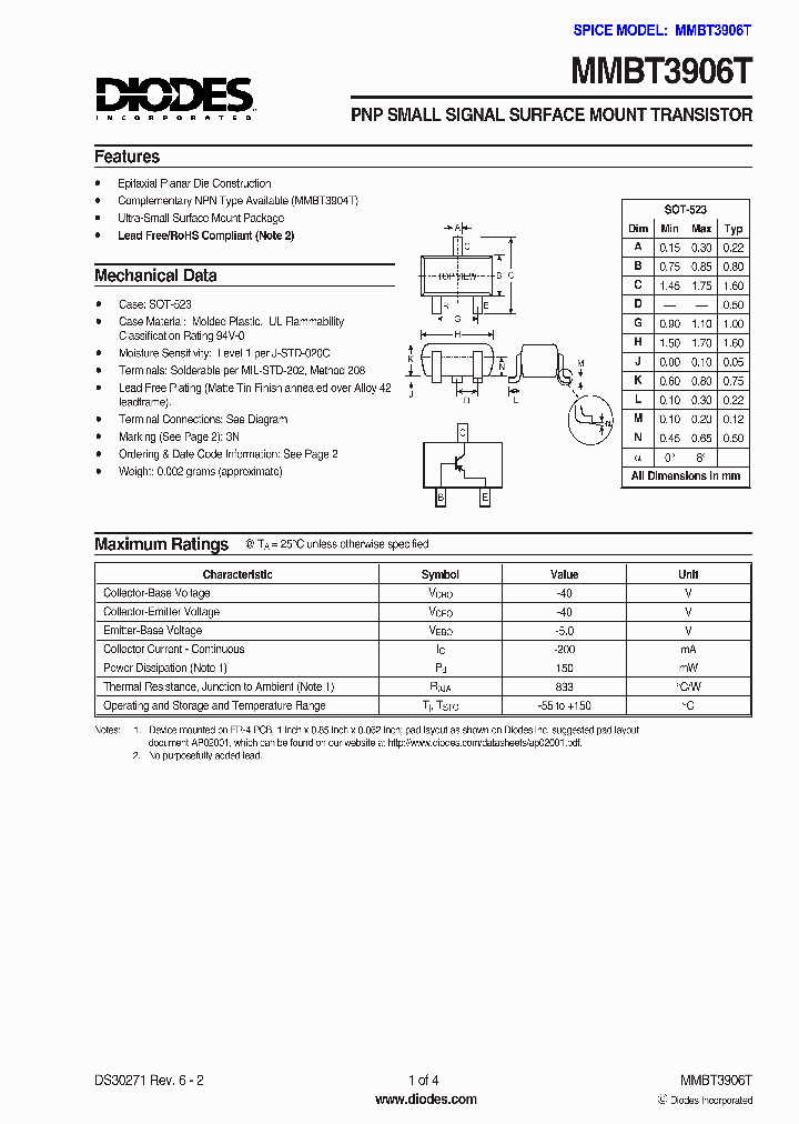 MMBT3906T-7-F_1996285.PDF Datasheet