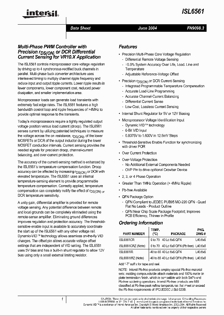ISL6561_1997074.PDF Datasheet