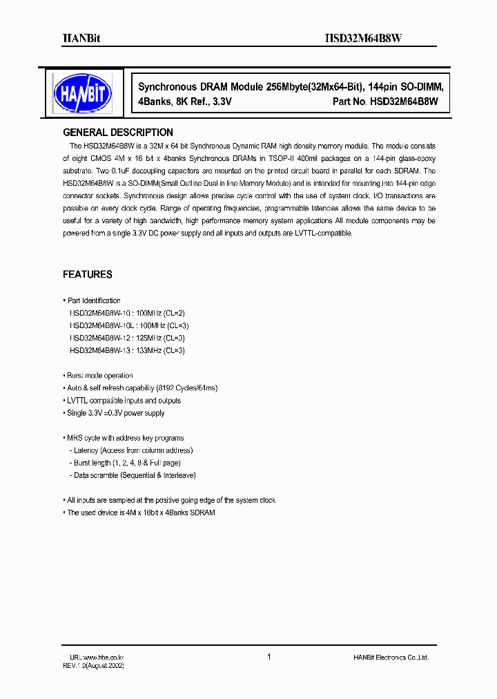 HSD32M64B8W-10_1997184.PDF Datasheet