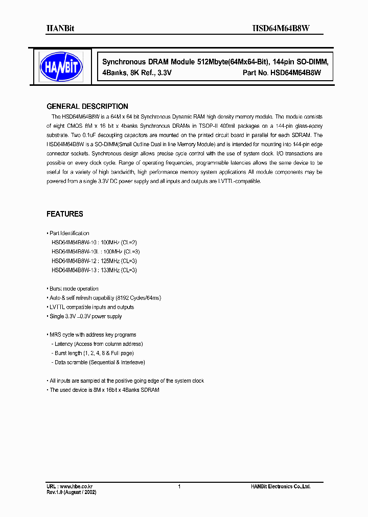 HSD64M64B8W-10_1997185.PDF Datasheet