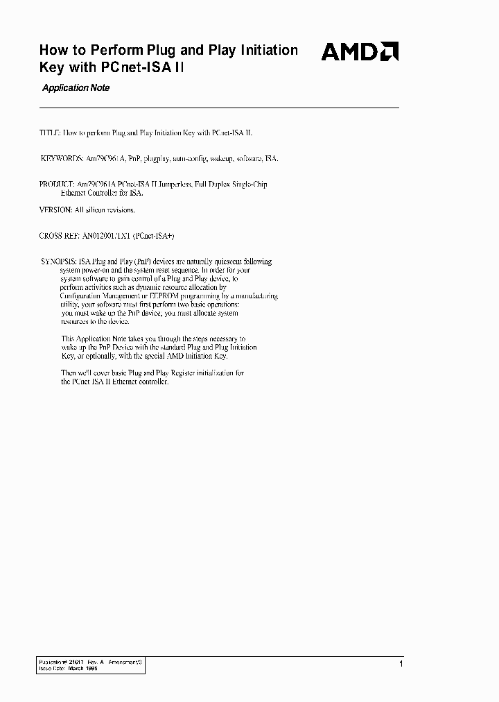 PCNET-ISAII_2000018.PDF Datasheet