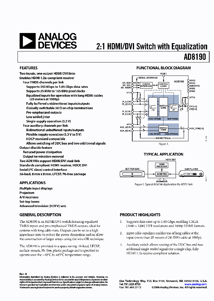 AD8190_2002521.PDF Datasheet