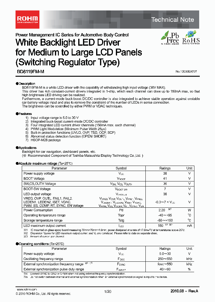 BD8119FM-ME2_2004789.PDF Datasheet