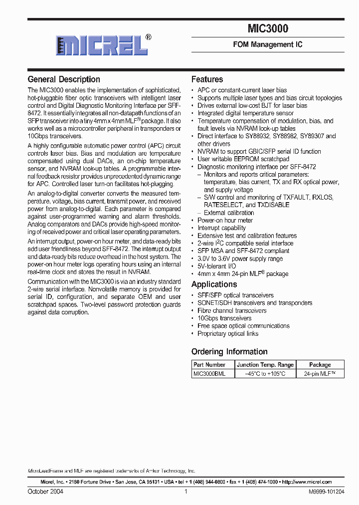 MIC3000_2011747.PDF Datasheet