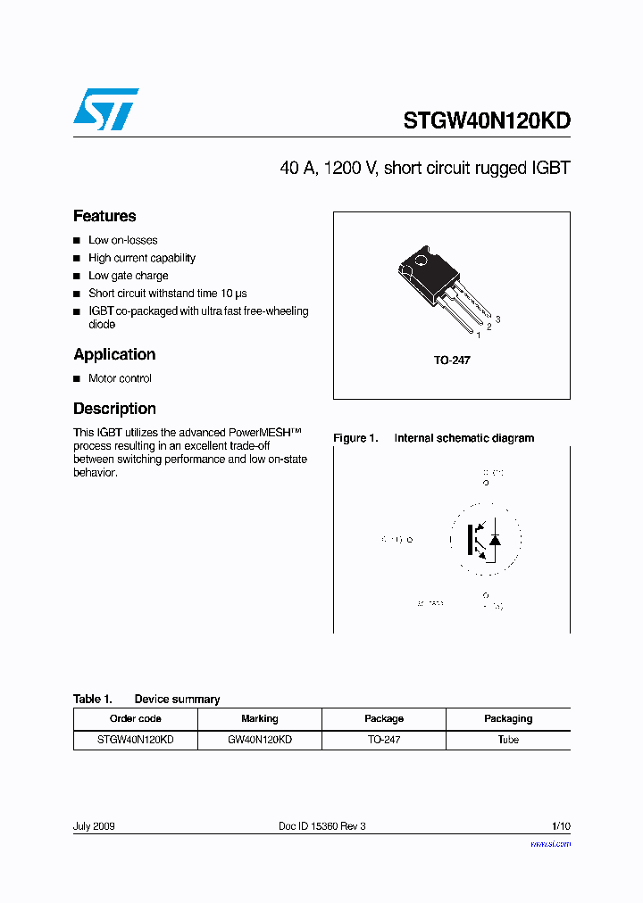STGW40N120KD_2013107.PDF Datasheet