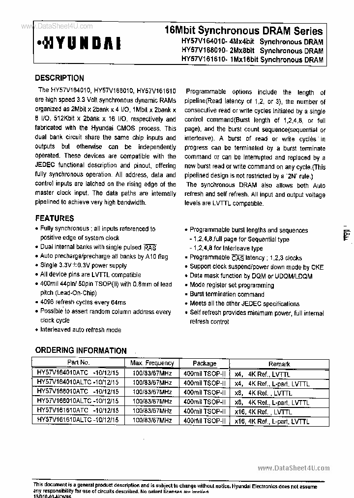 HY57V1616010_2011653.PDF Datasheet