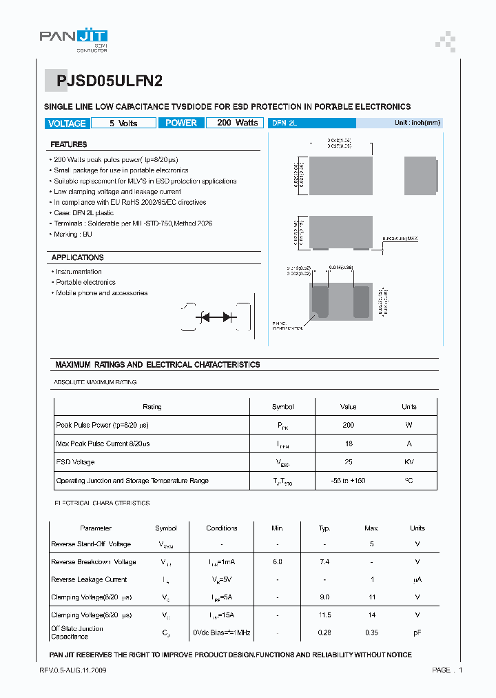 PJSD05ULFN2_2017341.PDF Datasheet