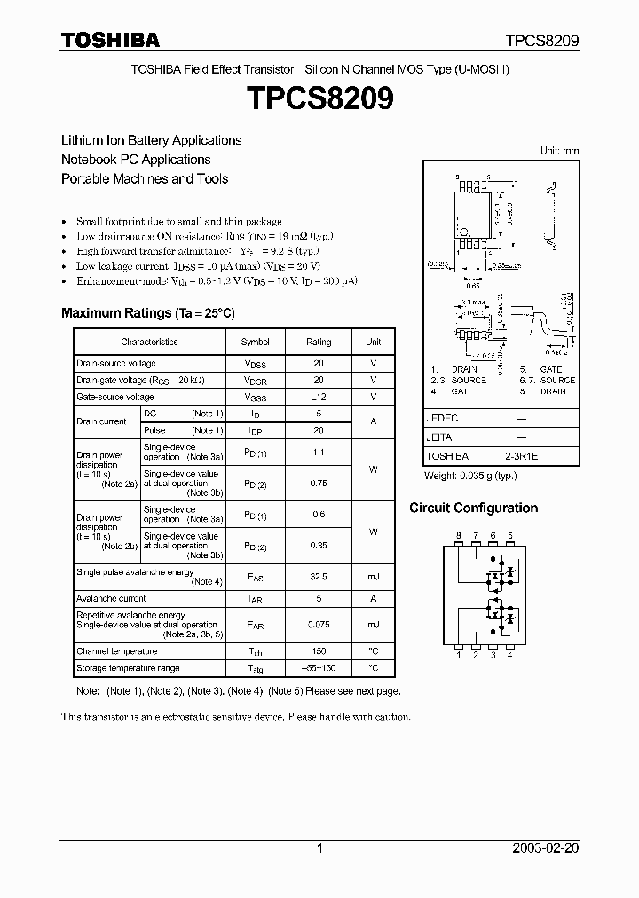 TPCS8209_2019204.PDF Datasheet