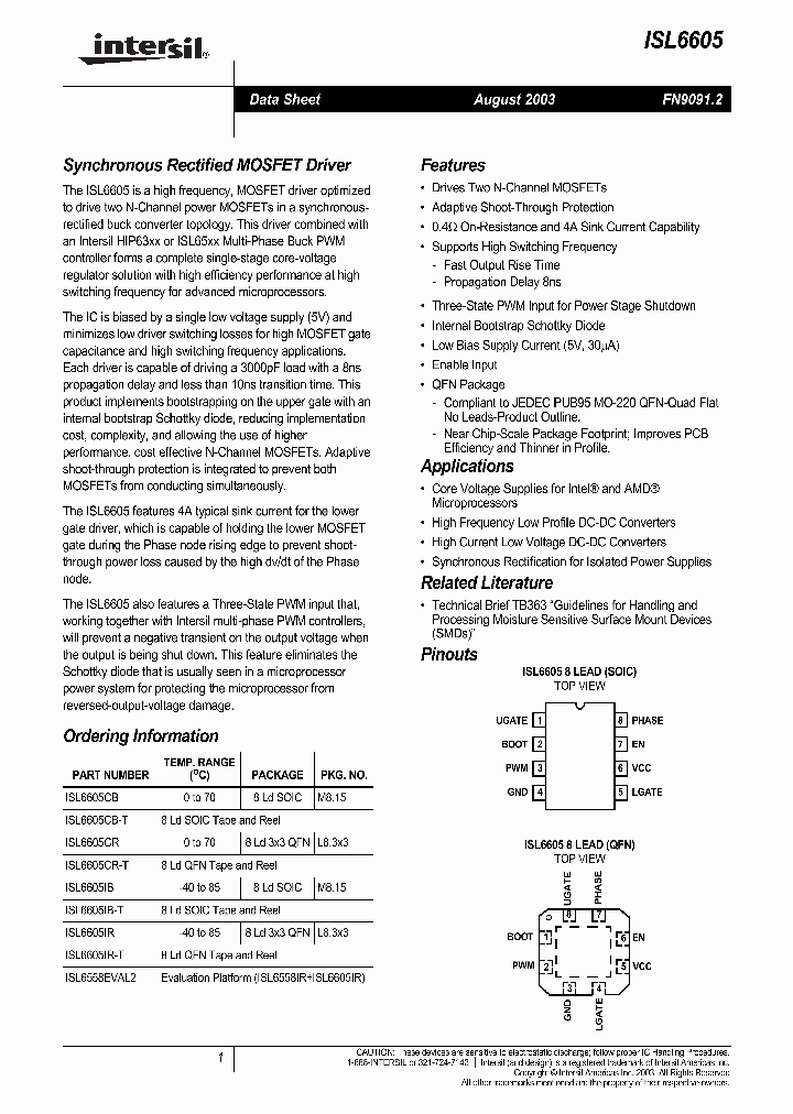 ISL6605_2021935.PDF Datasheet