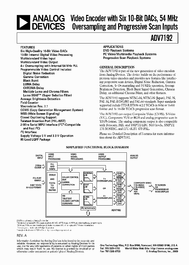 ADV7192KSTZ_2024741.PDF Datasheet