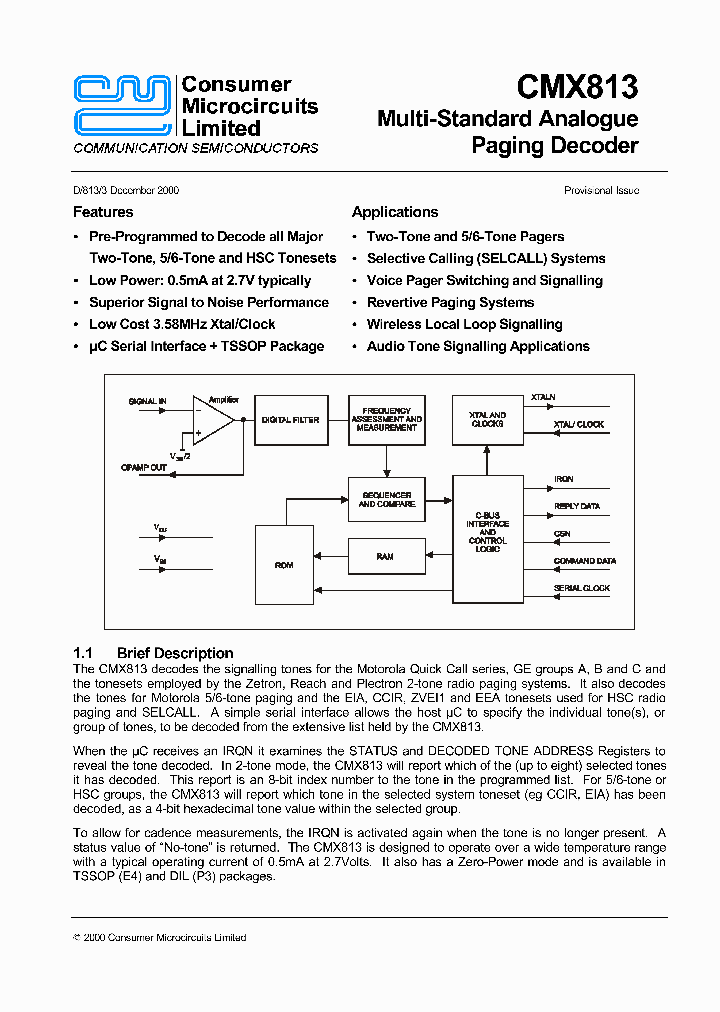 CMX813_2025578.PDF Datasheet