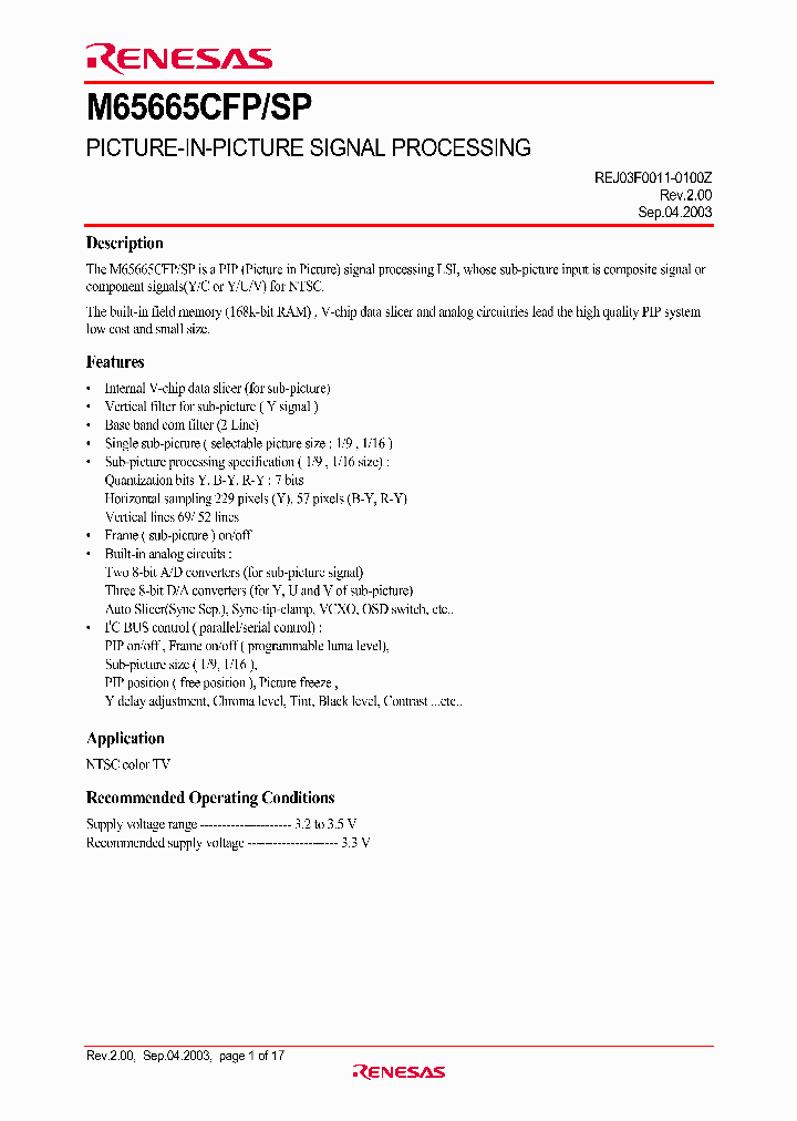 M65665CFP_2026650.PDF Datasheet