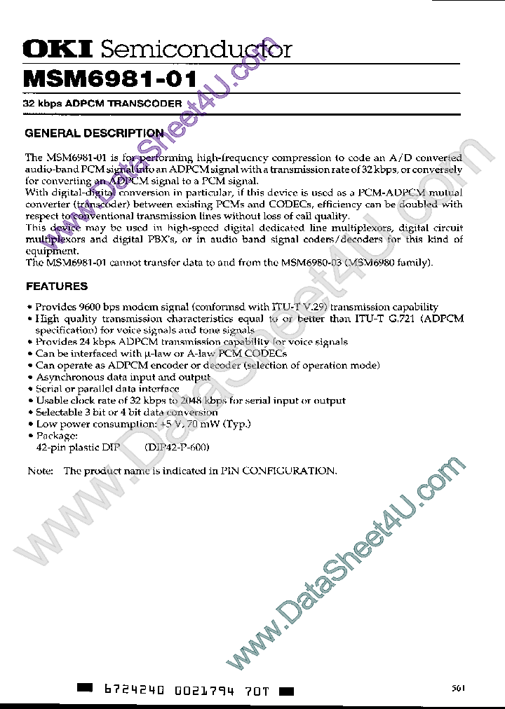 MSM6981-01_2021569.PDF Datasheet