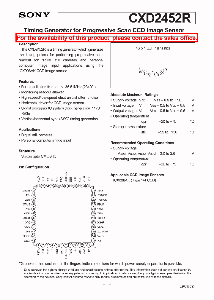 CXD2452R_2028131.PDF Datasheet