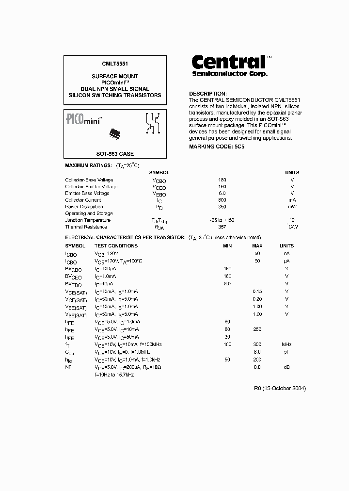 CMLT5551_2026558.PDF Datasheet