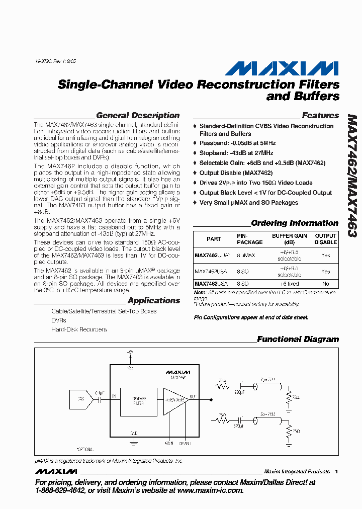 MAX7463_2030052.PDF Datasheet