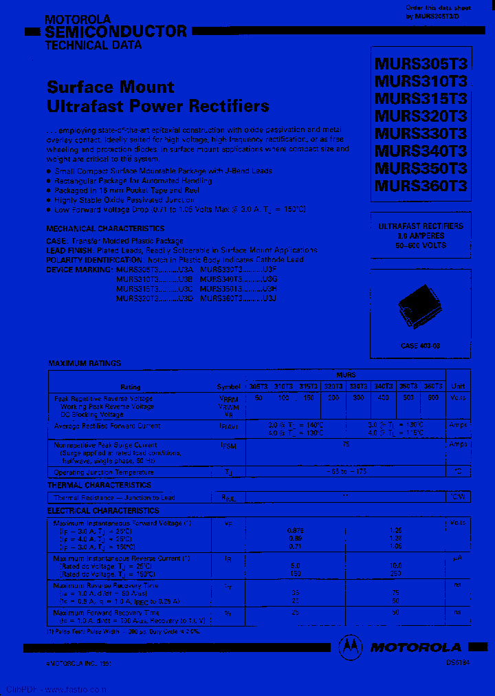 MURS305T3D_2031343.PDF Datasheet